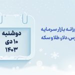 گزارش روزانه بازار سرمایه در 10 دی 1403